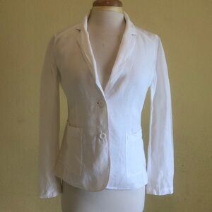 Eileen Fisher 100% Irish Linen Tower sleeves Blazer Size X Small